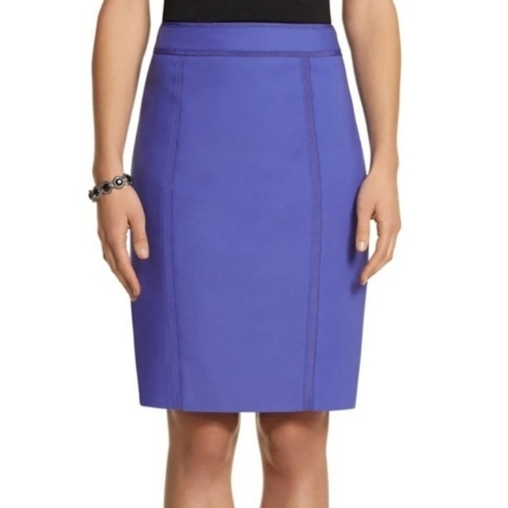White House Black Market Purple Perfect Form Pencil Skirt - 4